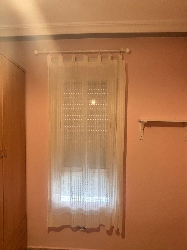 Visillos blancos habitación - barra incluida