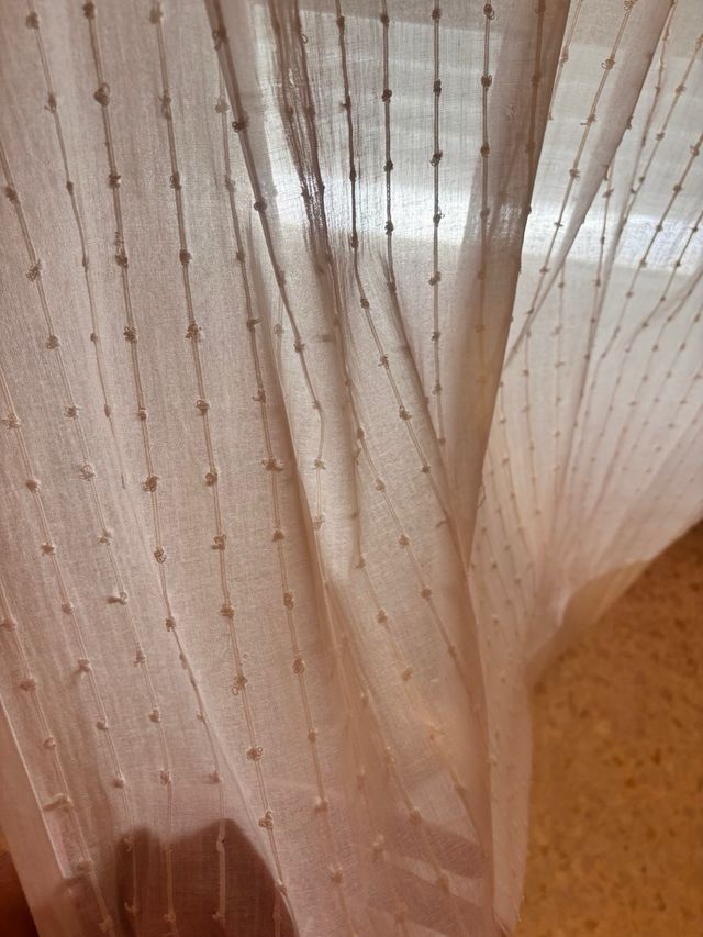 Visillos blancos habitación - barra incluida