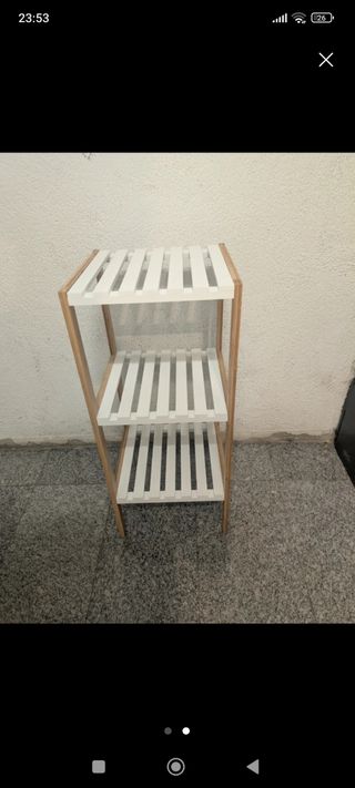 Urgente estantería baño 3 niveles - bambú blanco