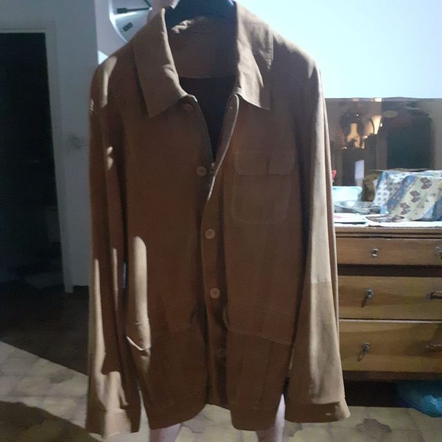 Giacca camoscio vintage beige