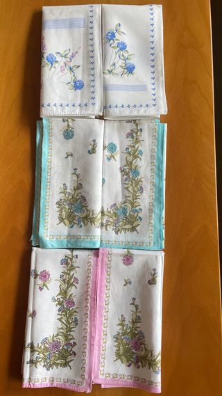 6 Fazzoletti Cotone - Blu & Bianco