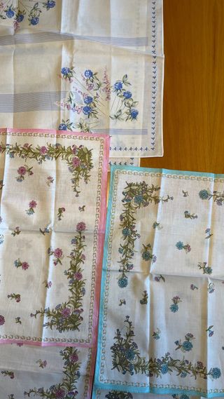 6 Fazzoletti Cotone - Blu & Bianco