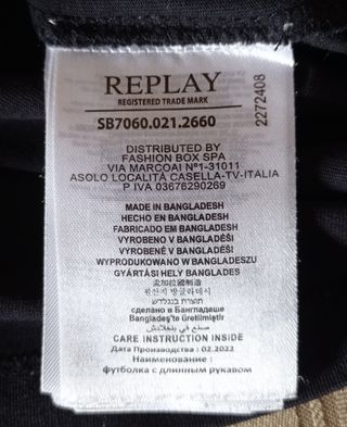 T-shirt Replay ragazzo tg 12 anni