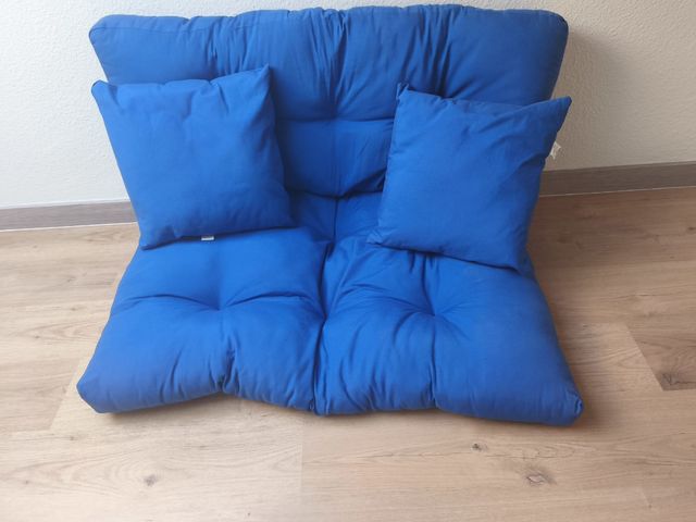 Cojines azules para palet