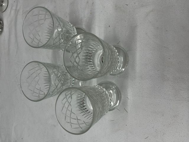 Set 4 Bicchieri Cristallo Trasparente