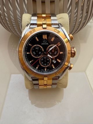Reloj Jaguar Cronógrafo - Dorado y Negro