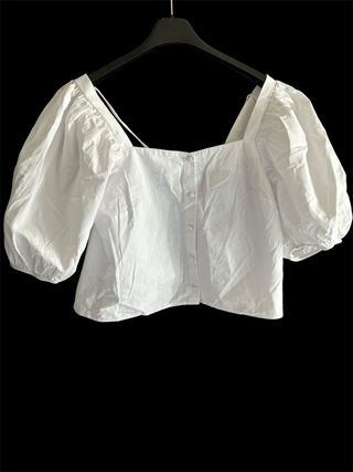 Blusa bianca maniche a sbuffo