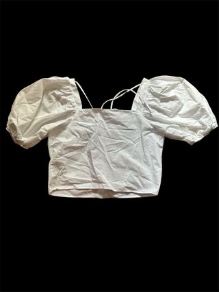 Blusa bianca maniche a sbuffo