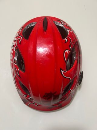 Casco para bicicleta de niño Met rojo