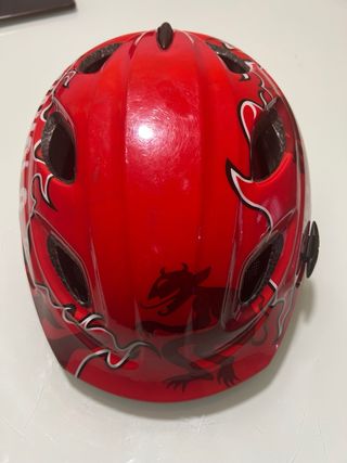 Casco para bicicleta de niño Met rojo