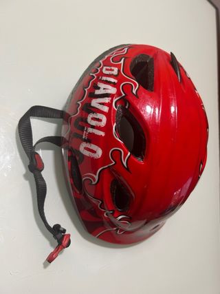 Casco para bicicleta de niño Met rojo
