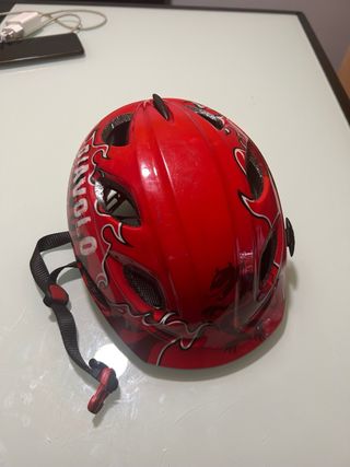 Casco para bicicleta de niño Met rojo