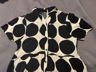 Vestido lunares blanco y negro - Talla CL