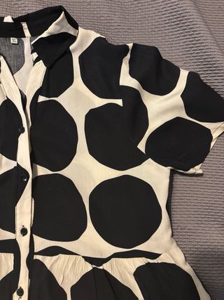 Vestido lunares blanco y negro - Talla CL