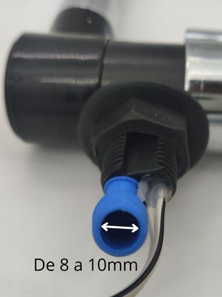 Grifo plegable gris con interruptor