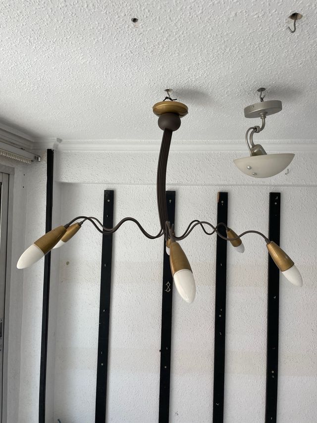 Lampara techo vintage 6 luces