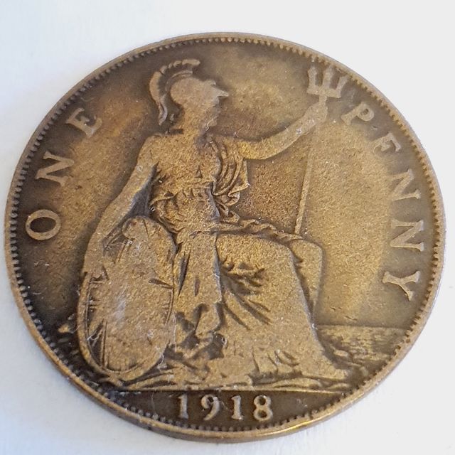 Moneda 1 Penny Rey Jorge V (1917)
