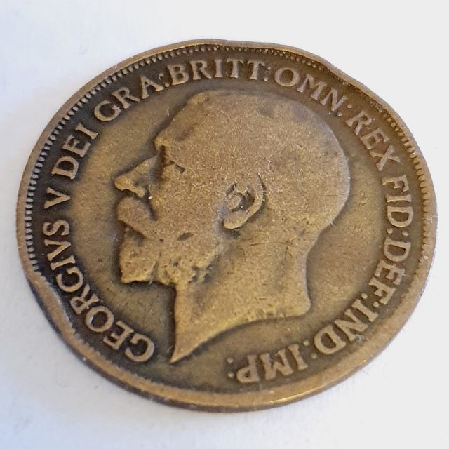 Moneda 1 Penny Rey Jorge V (1917)