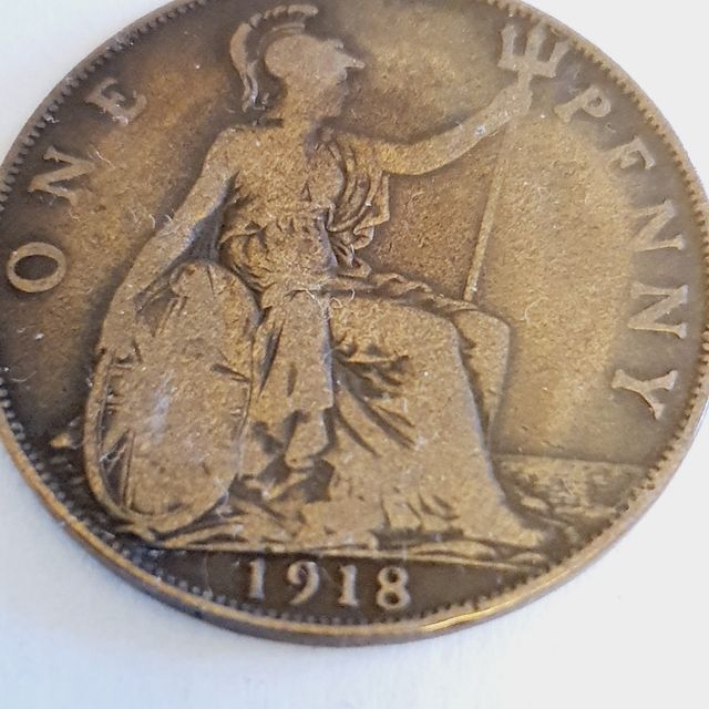 Moneda 1 Penny Rey Jorge V (1917)