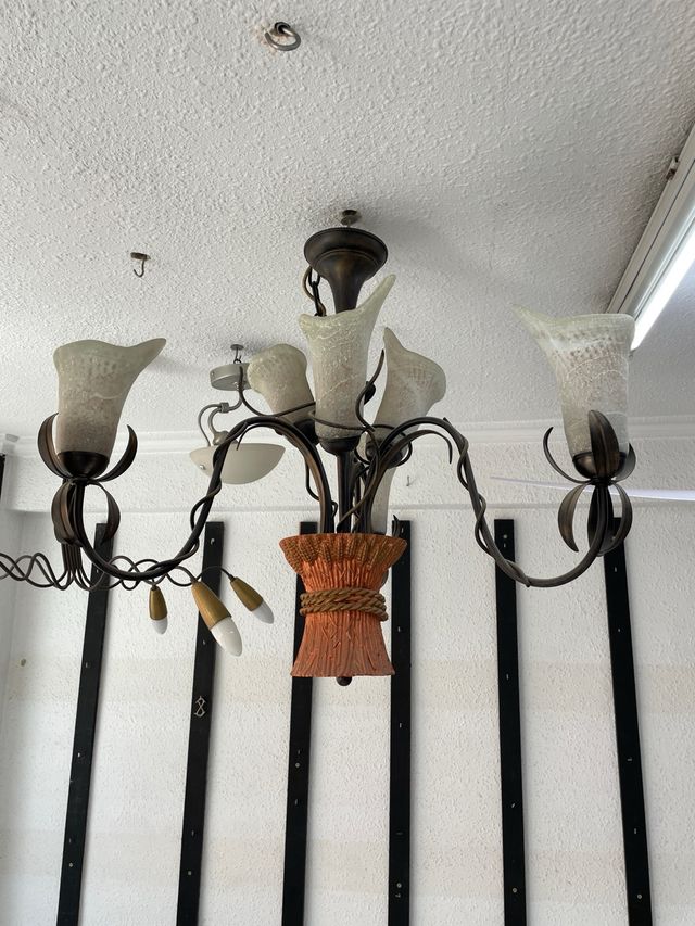 Lampara techo vintage 6 luces