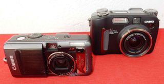 1619-Lote 8 Cámaras -Olympus-Canon-Samsung-Casio..