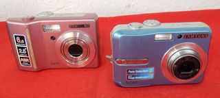1619-Lote 8 Cámaras -Olympus-Canon-Samsung-Casio..