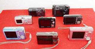 1619-Lote 8 Cámaras -Olympus-Canon-Samsung-Casio..