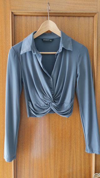 Top gris Stradivarius - Talla S