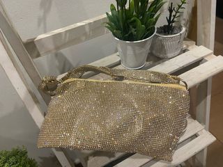Bolso dorado brillante