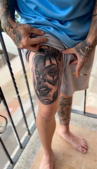 Tatuador de chicano, blackwork, realismo,lettering