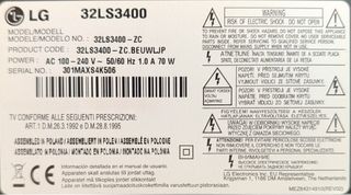 TV LG 32" LED 32LS3400 100Hz