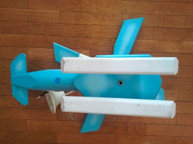 Lámpara helicóptero infantil de madera