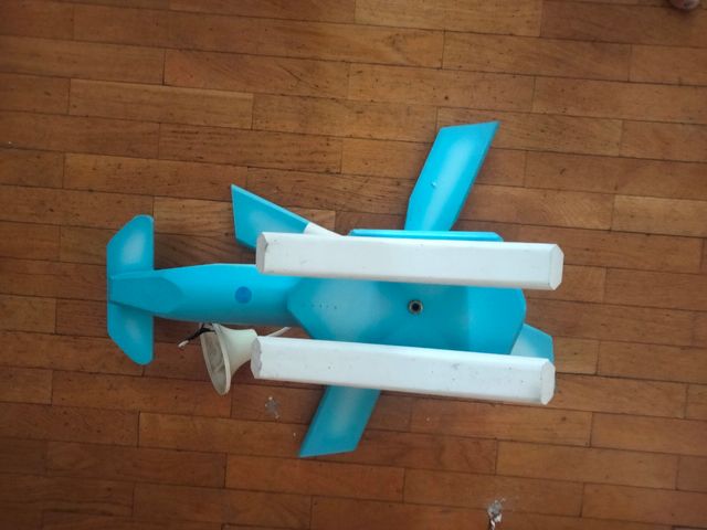 Lámpara helicóptero infantil de madera