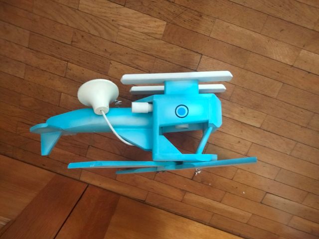 Lámpara helicóptero infantil de madera