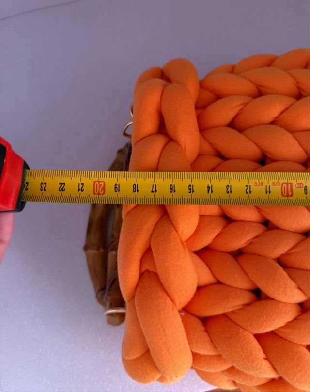 Borsa Arancione Filato Grosso