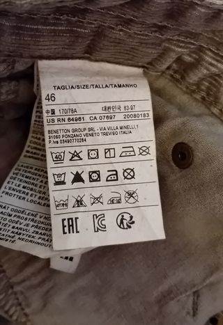 Pantaloni velluto a coste