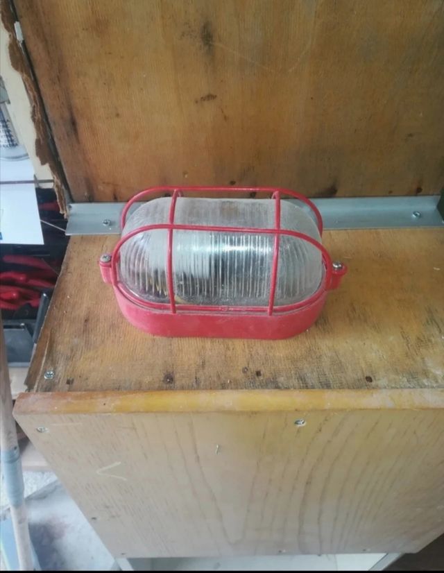 Plafoniera p3 60w ovale trasparente rossa sit 722 