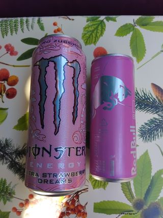 Lattine Monster & Red Bull vuote