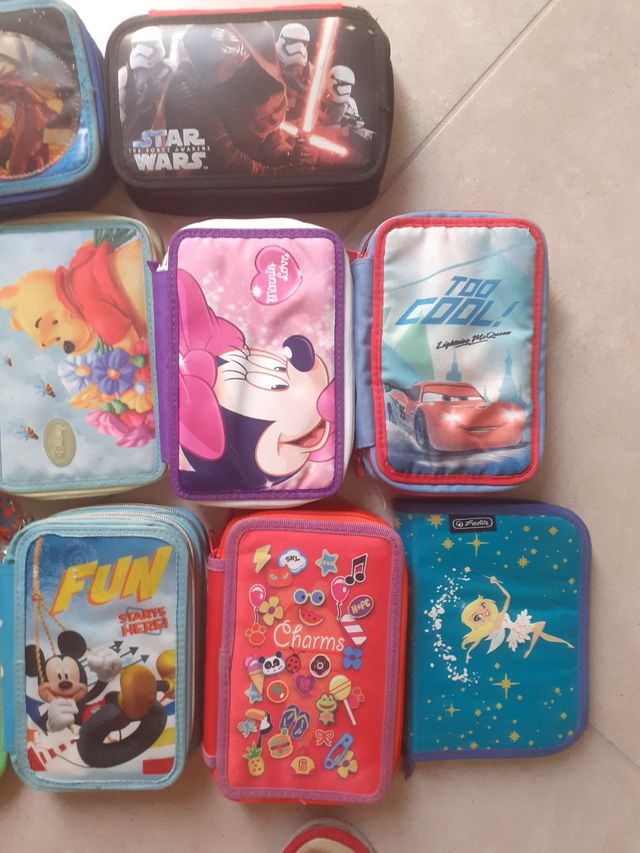 Lotto 10 Portapenne colorati