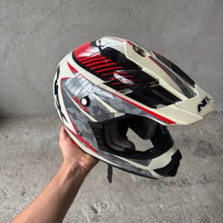 Casco Motocross AFX - Bianco/Rosso taglia: L