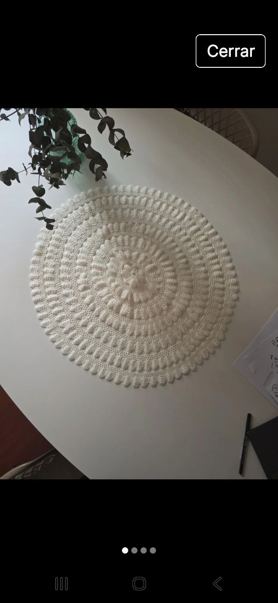 Tapete crochet punto de lana excelente