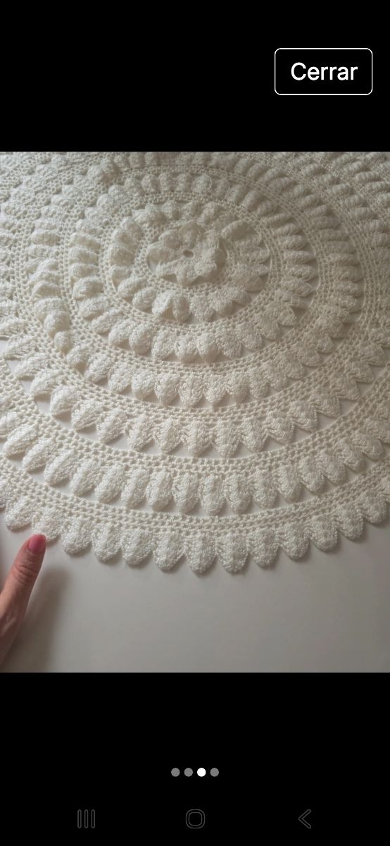 Tapete crochet punto de lana excelente