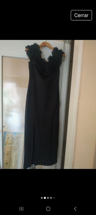 Vestido negro fiesta - volantes