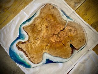 Tavolino resina ulivo - stile unico