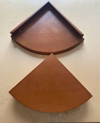 Mensole angolari legno marroni
