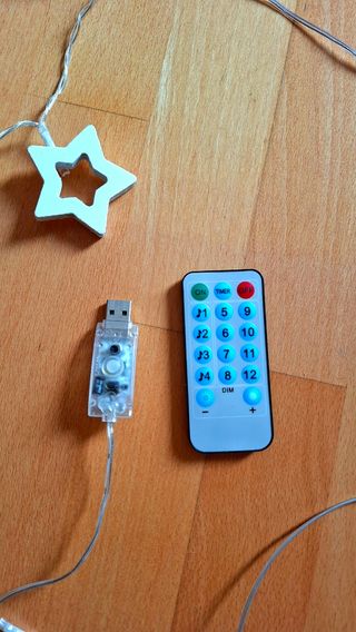 Cortina Luces LED estrellas USB - 72 luces calidas