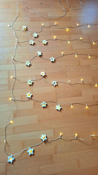 Cortina Luces LED estrellas USB - 72 luces calidas