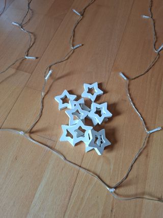 Cortina Luces LED estrellas USB - 72 luces calidas
