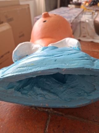 Busto Tintín: figura de yeso