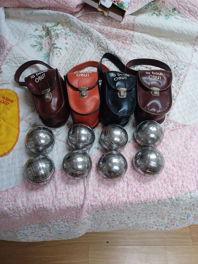 Juego petanca: 4 bolsos + 8 bolas